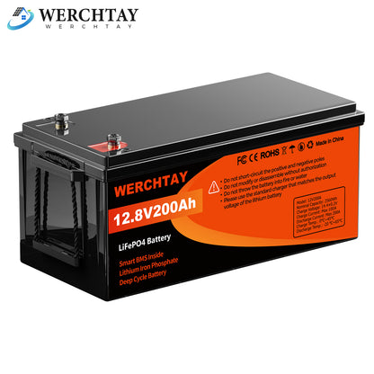 12,8V 200Ah LiFePO4 Batterie – Über 4000 Ladezyklen