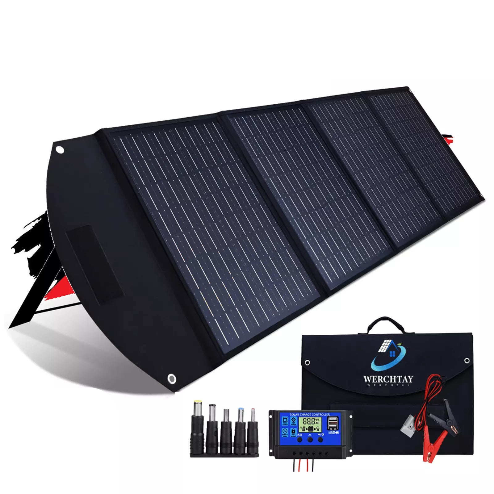 60W faltbares Solarpanel 12V Monokristallin+10A Controller