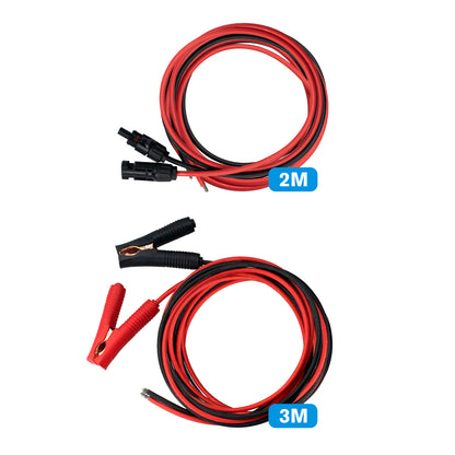 4.92 ft Solar Panel Extension Cable Kit - 2 Pairs MC4 Connector Cables (Black + Red)