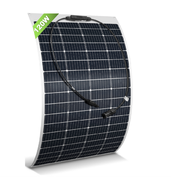 120W Flexibel Solarpanel Solarmodul Monokristallin Für Wohnmobil Camping Haus