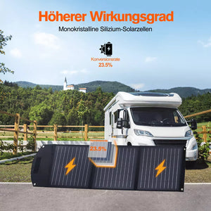 150W faltbares Solarpanel 12V tragbar für Camping, Wohnmobil &amp; Kraftwerk 