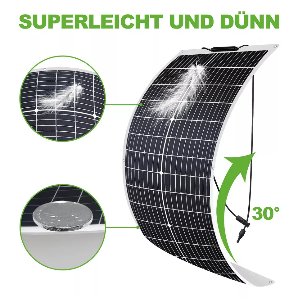 100W flexibles monokristallines Solarpanel