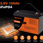 12,8 V 1280 Wh/100 Ah LiFePO4-Batterie mit BMS-Schutz